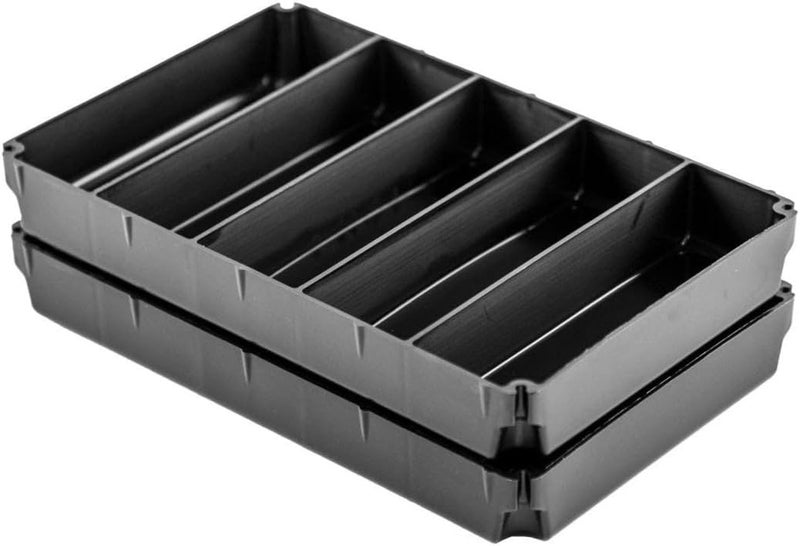 YakAttack TracPak 5x1 Inserts Two Pack | Half-Depth Organizers for Stackable Storage Box | 5 Compartments Each | Includes Stacking Tabs | Fits TracPak System | Made in USA - Image 1